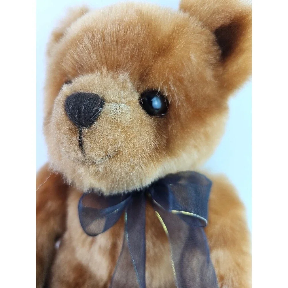 Ty Classic Yesterbear  1999 Brown Bear Soft 18 inch Beanie Buddy Bow Sweet